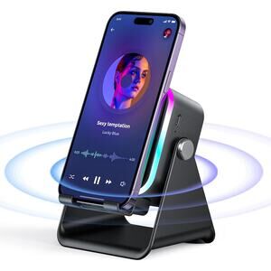 Induction Speaker With Phone Stand 5 In 1 Wireless Induction Bluetooth Audio